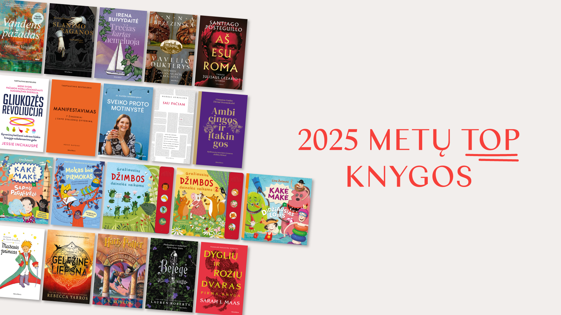 Leidykla „Alma littera“ surikiavo 2025 metų populiariausių knygų sąrašą: kas jo viršūnėse?