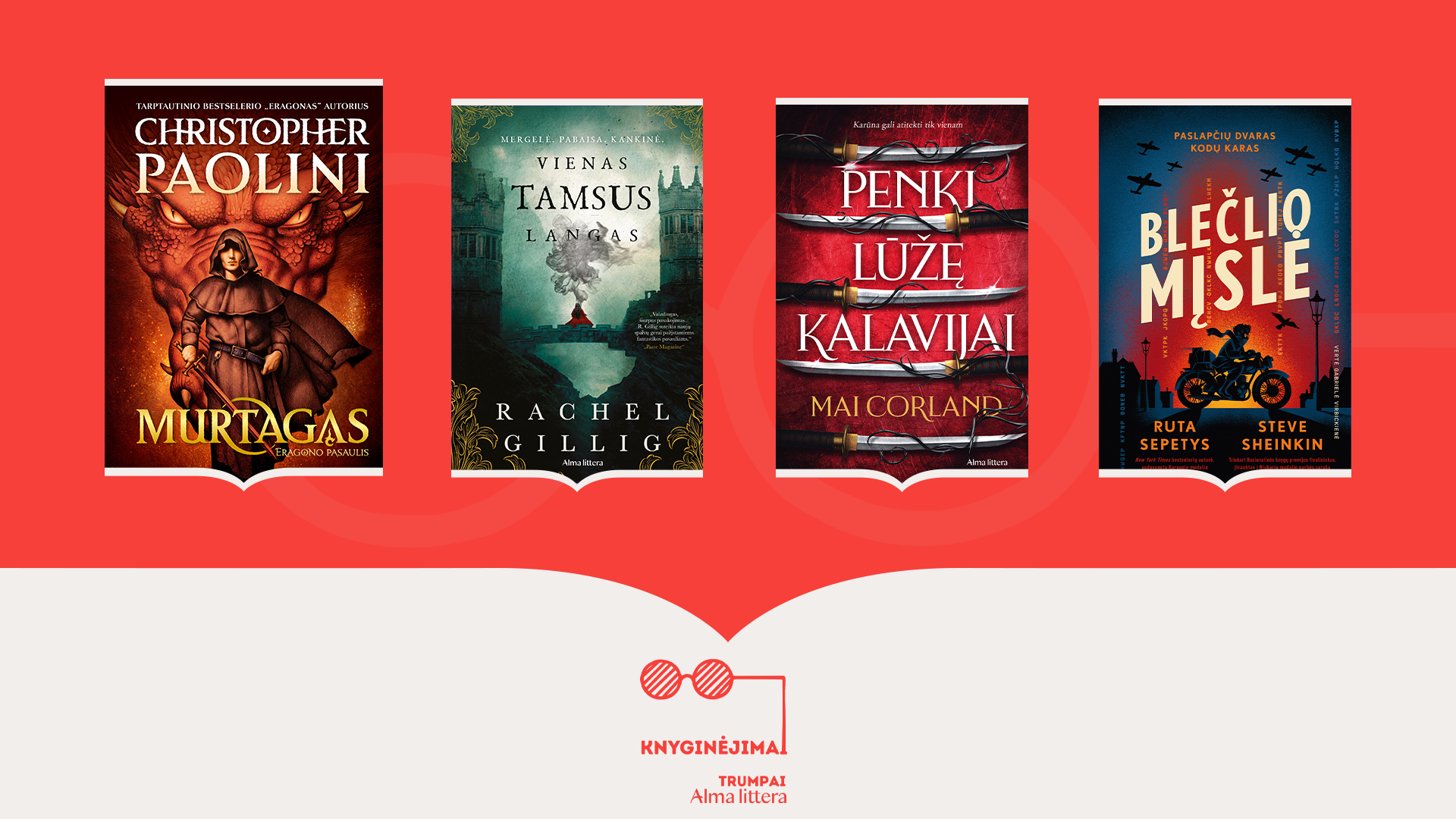 Knyginėjimų miniatiūra: Murtagas, Vienas tamsus langas, Penki lūžę kalavijai, Blečlio mįslė.