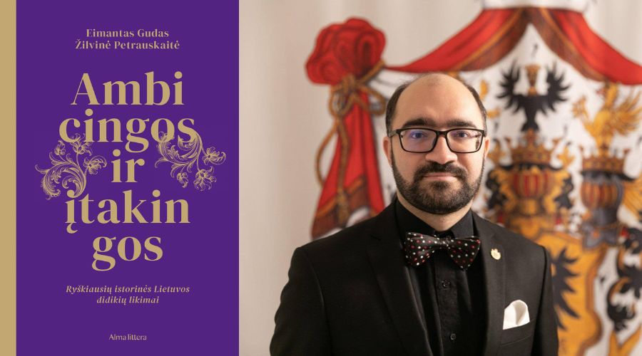 Knygos „Ambicingos ir įtakingos“ viršelis ir Eimantas Gudas.