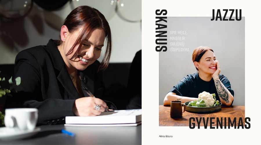 Justė Arlauskaitė Jazzu apie skanų ir spalvotą savo gyvenimą atvirai pasidalijo knygoje