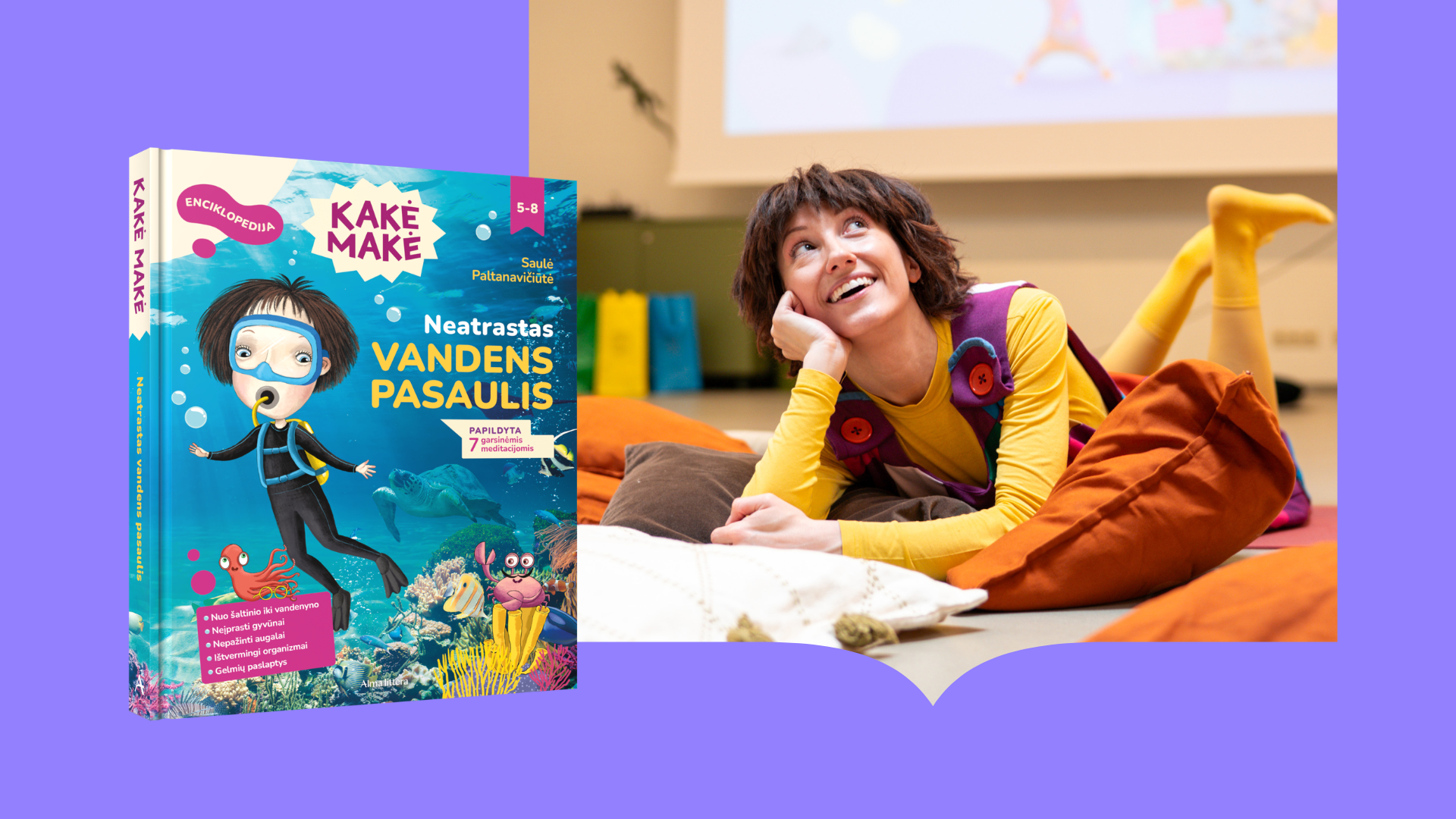 Saulė Paltanavičiūtė su Kake Make tyrinėja neatrastą vandens pasaulį: knygos pristatyme – meditacija ir žinomos šeimos