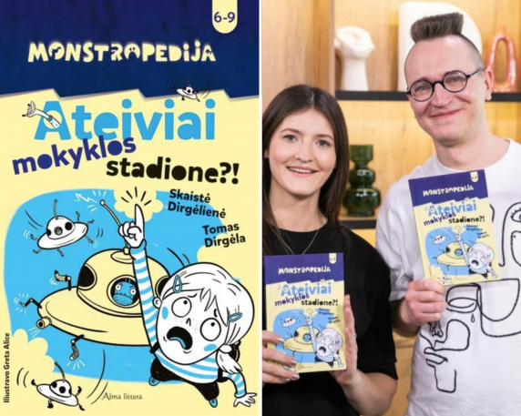 Pirmąją knygą drauge parašę Tomas ir Skaistė Dirgėlos: „Pas mus užsuka ir geri, ir blogi monstrai“