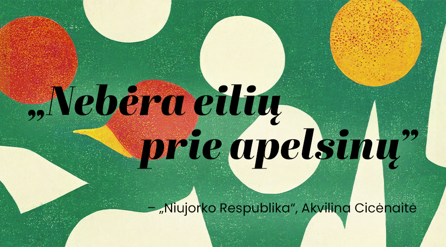 „Nebėra eilių prie apelsinų“ – ištraukos iš A. Cicėnaitės knygos „Niujorko respublika“