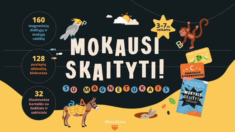 Mokausi skaityti. Su magnetukais