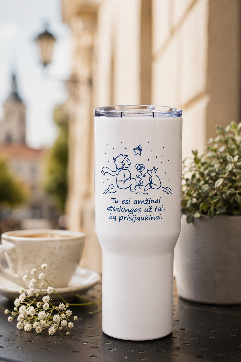 Mažojo Princo termopuodelis su rankena „Tu esi atsakingas už tai, ką prisijaukinai“