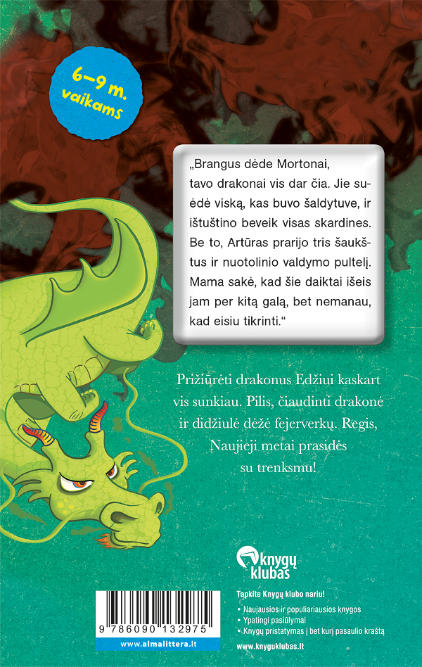 Drakonų prižiūrėtojas atostogauja knyga iš Alma Littera