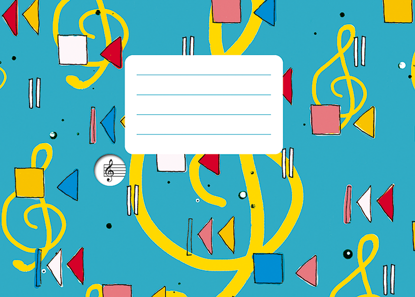 Natų sąsiuvinis MUZIKA, A5, 12 lapų, melsvas knyga iš Alma Littera