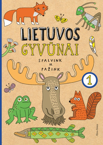 Spalvink ir pažink. Lietuvos gyvūnai 1 d.