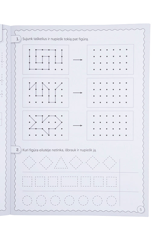 Skaičiai. Užduotys 5-6 metų vaikams