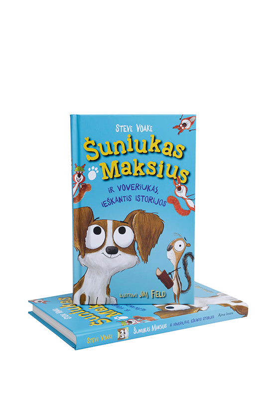 Šuniukas Maksius ir voveriukas, ieškantis istorijos