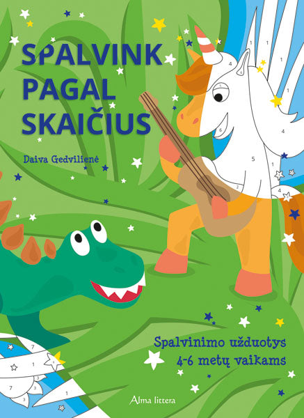 Spalvink pagal skaičius. Spalvinimo užduotys 4-6 metų vaikams