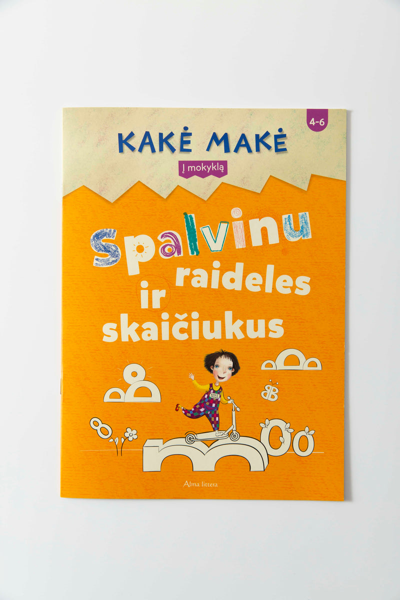 Kakė Makė.Spalvinu raideles ir skaičiukus