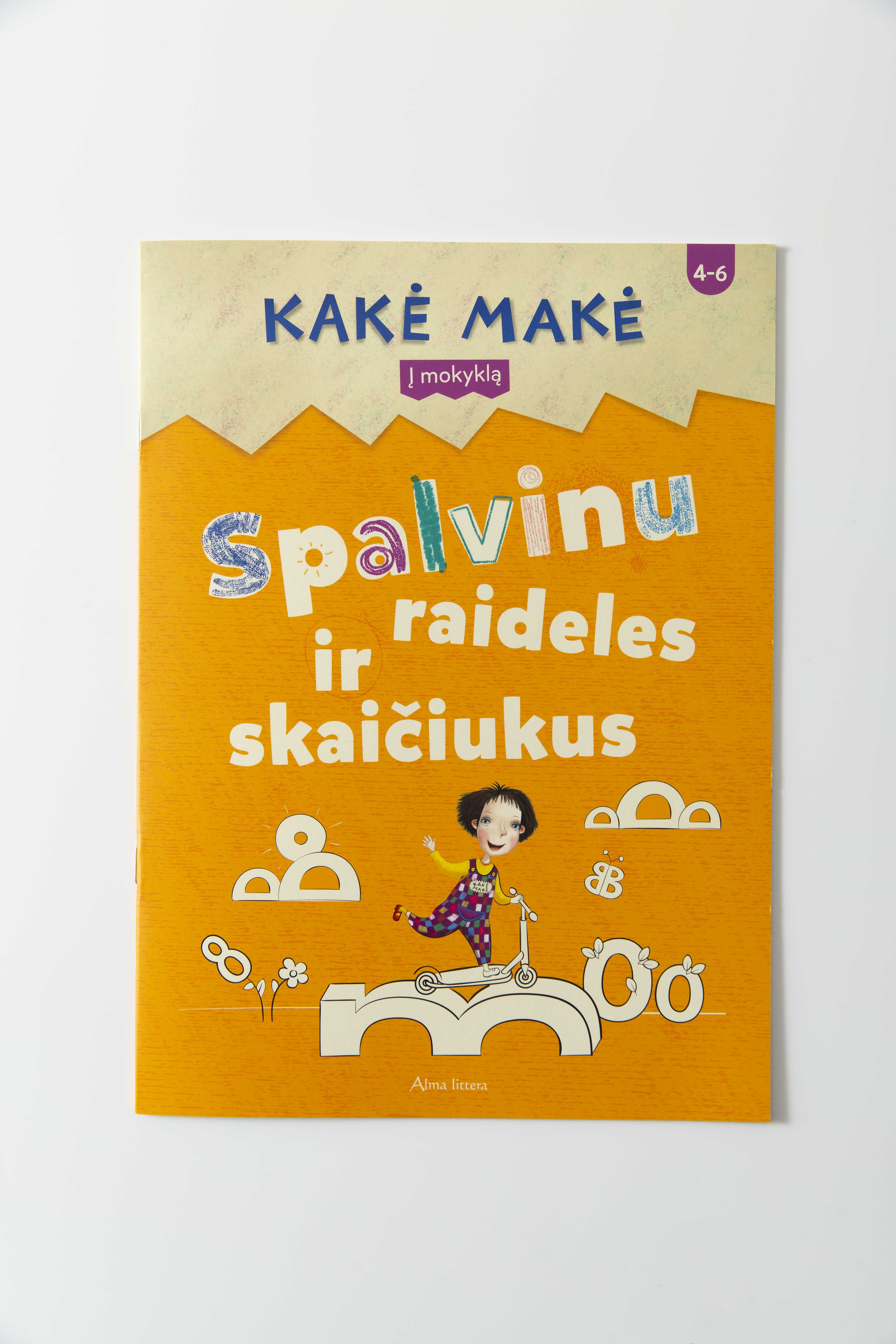 Kakė Makė.Spalvinu raideles ir skaičiukus