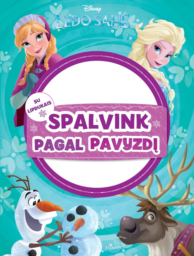 Ledo šalis. Spalvink pagal pavyzdį su lipdukais