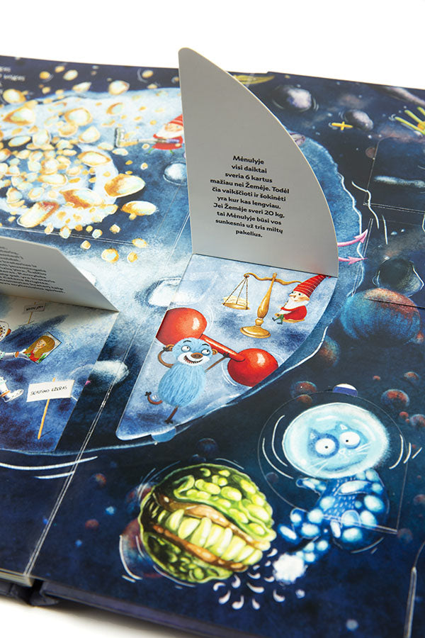 Netvarkos nykštukas. Kosmoso platybėse. Knyga su langeliais