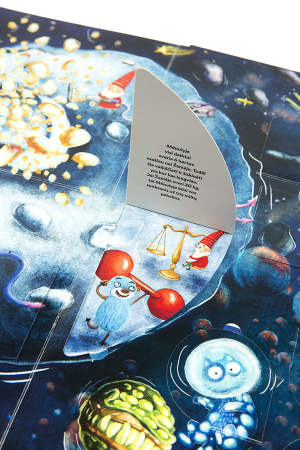 Netvarkos nykštukas. Kosmoso platybėse. Knyga su langeliais