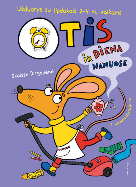 Otis ir diena namuose. Užduotys su lipdukais 2-4 m. vaikams