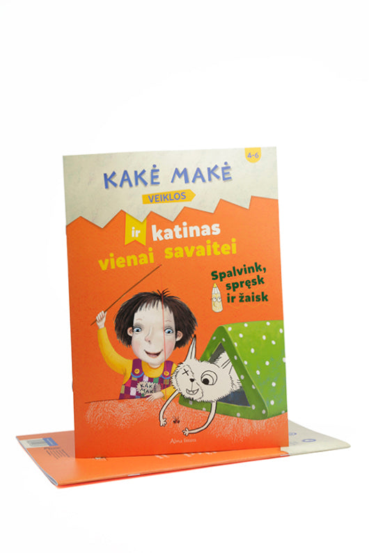 Kakė Makė ir katinas vienai savaitei. Spalvink, spręsk ir žaisk