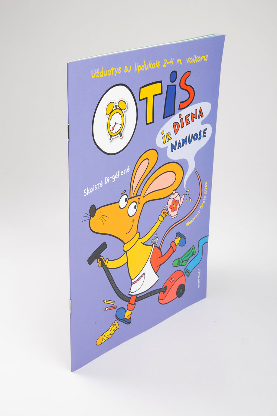 Otis ir diena namuose. Užduotys su lipdukais 2-4 m. vaikams