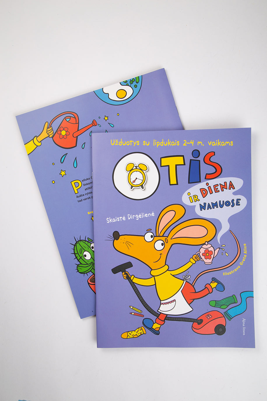 Otis ir diena namuose. Užduotys su lipdukais 2-4 m. vaikams