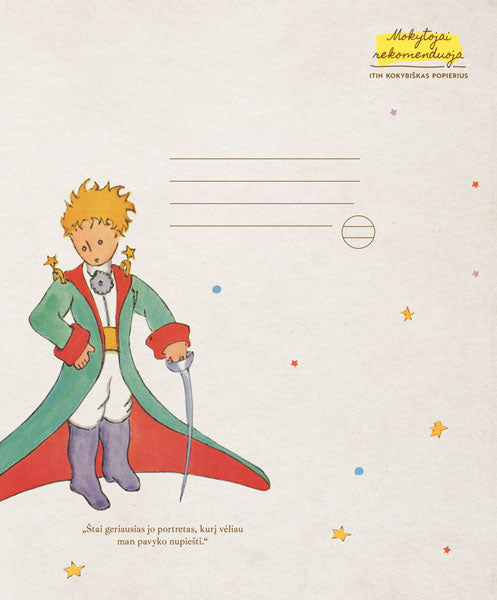 Sąsiuvinis MAŽOJO PRINCO PORTRETAS, 24 l., linijomis