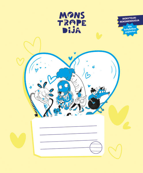 Sąsiuvinis MONSTROPEDIJA. DRAUGAI, 12 l., linijomis