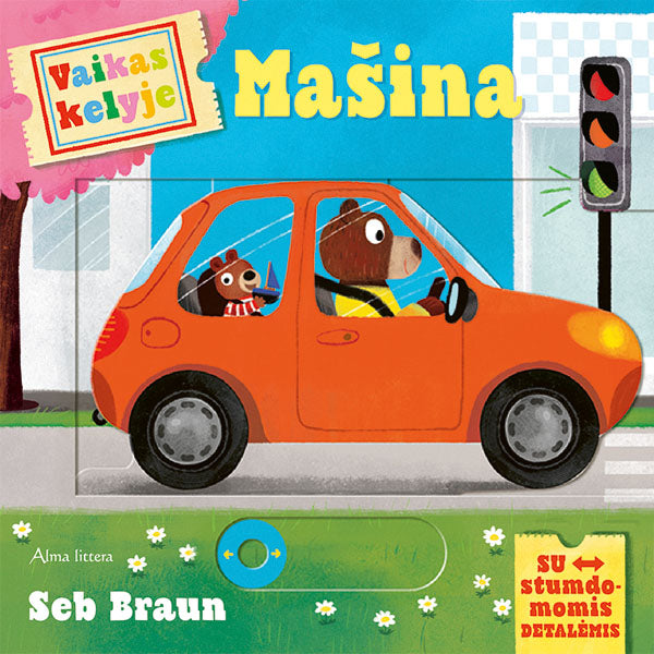 Vaikas kelyje. Mašina