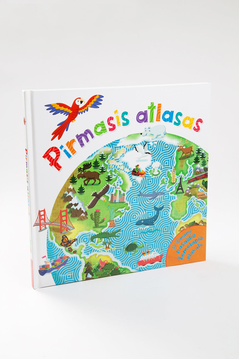 Pirmasis atlasas. Su pasaulio žemėlapio plakatu