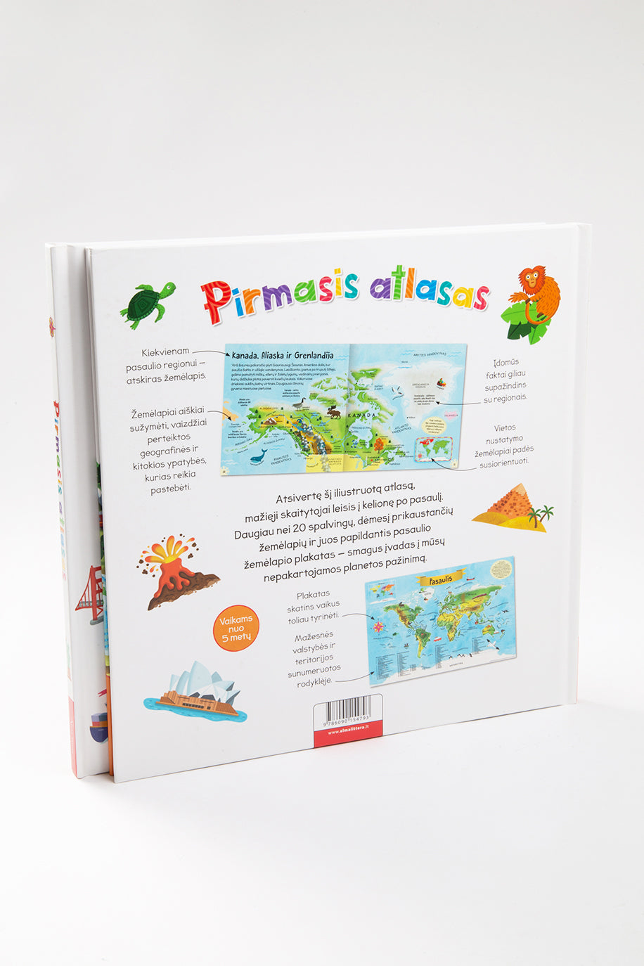 Pirmasis atlasas. Su pasaulio žemėlapio plakatu