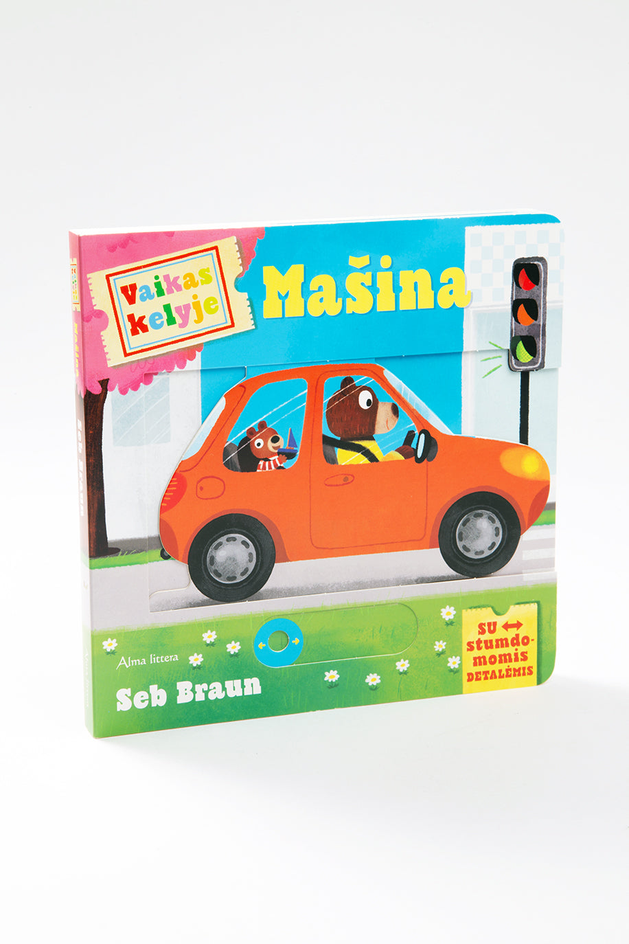 Vaikas kelyje. Mašina