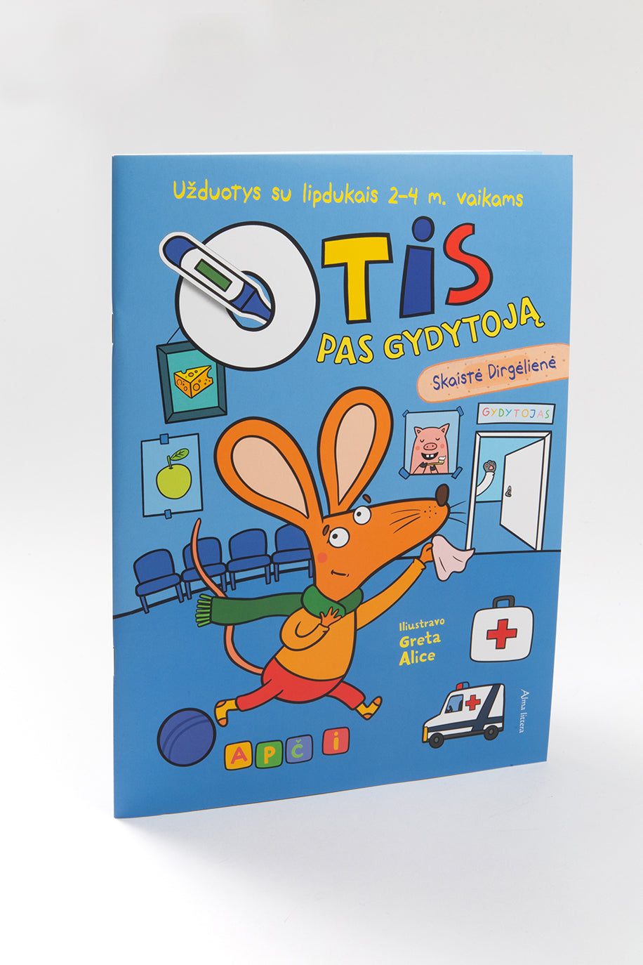 Otis pas gydytoją. Užduotys su lipdukais 2-4 m. vaikams