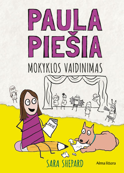 Paula piešia. Mokyklos vaidinimas