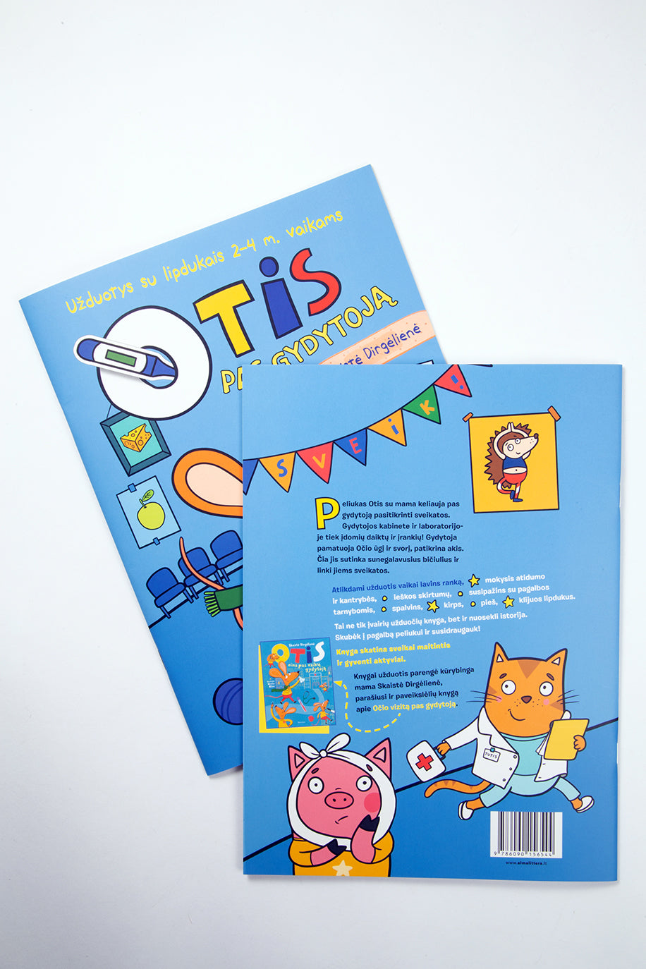 Otis pas gydytoją. Užduotys su lipdukais 2-4 m. vaikams