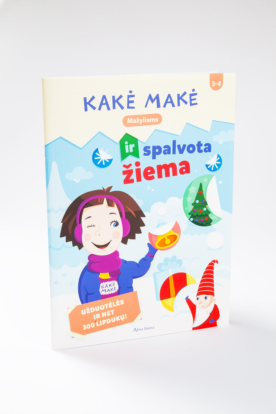 Kakė Makė ir spalvota žiema. Mažyliams. Užduotėles ir net 300 lipdukų