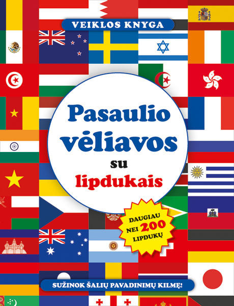 Pasaulio vėliavos. Su lipdukais