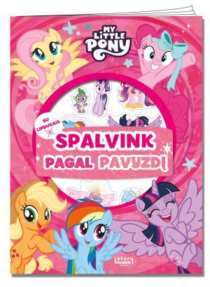 Mažieji Poniai. Spalvink pagal pavyzdį