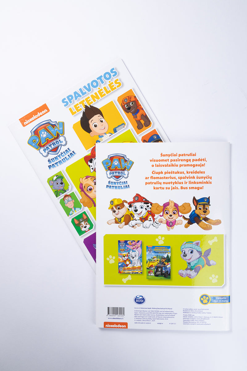 Šunyčiai patruliai. Spalvink ir junk taškus!