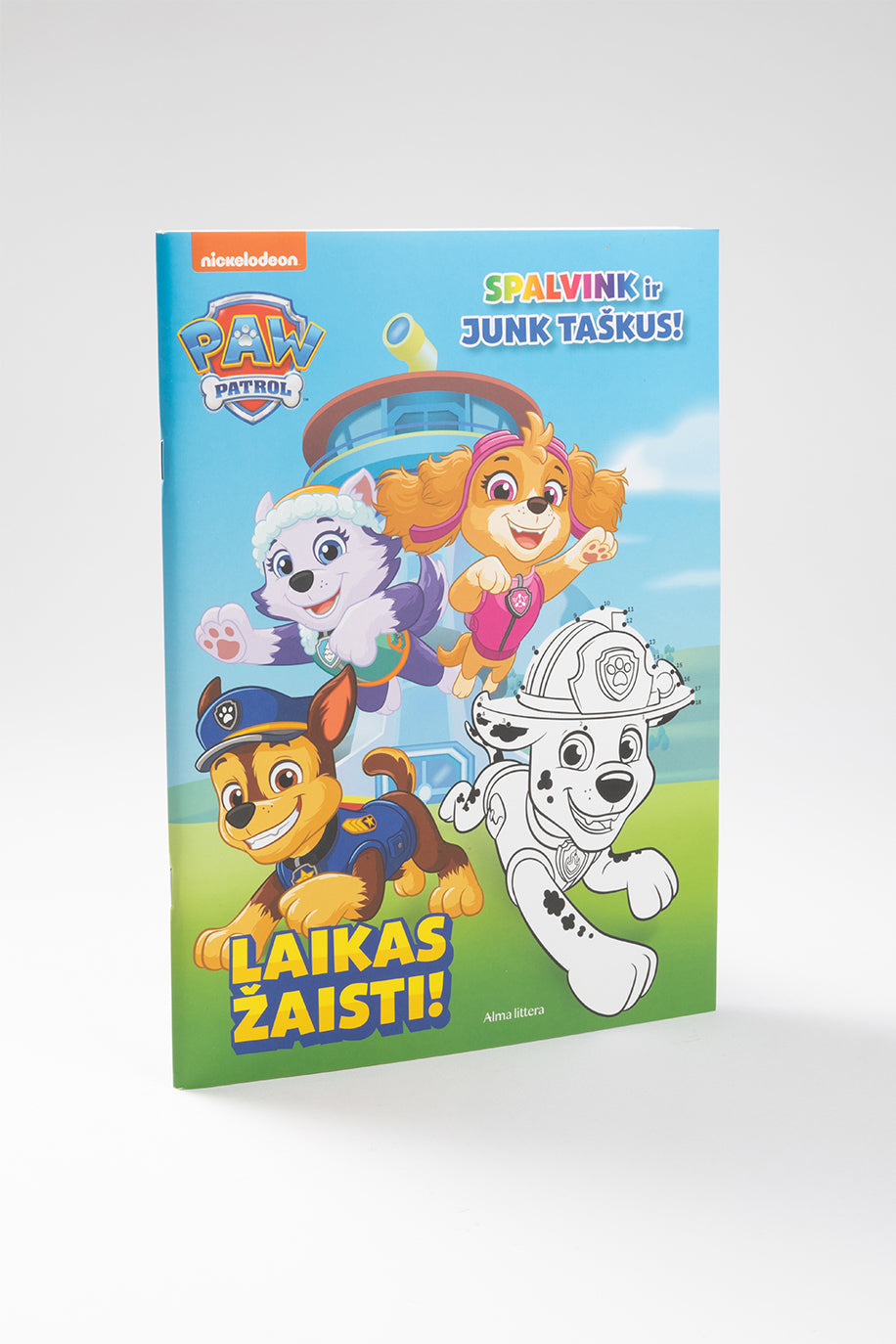 Šunyčiai patruliai. Laikas žaisti! Spalvink ir junk taškus