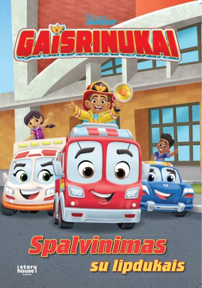 Gaisrinukai. Spalvinimas su lipdukais