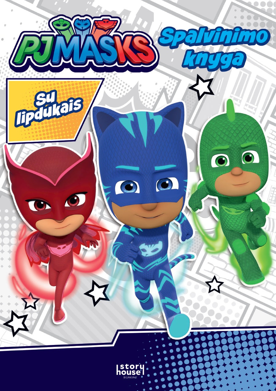 PJ Masks Spalvinimas su lipdukais