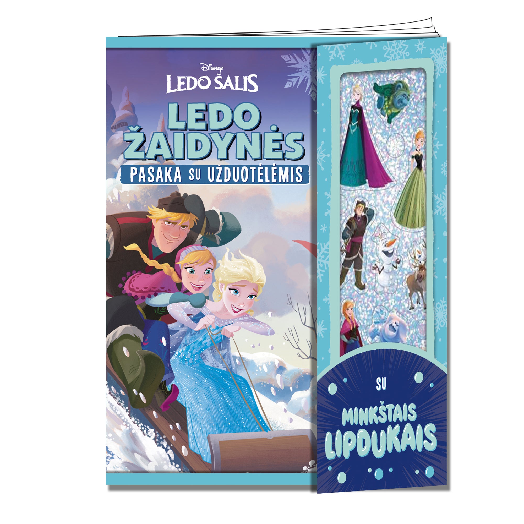 Ledo žaidynės. Pasaka su užduotėlėm ir iškiliais lipdukais