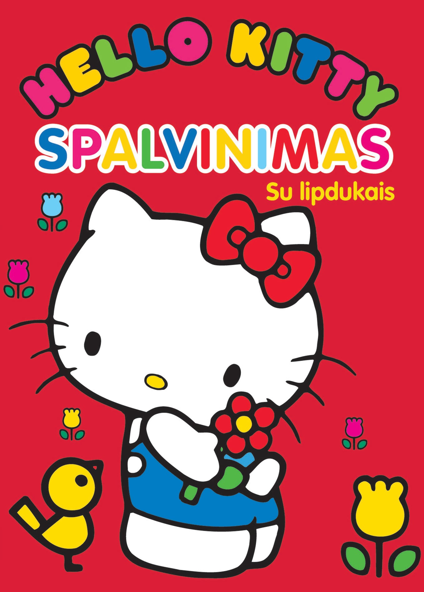 Hello Kitty Spalvinimas su lipdukais