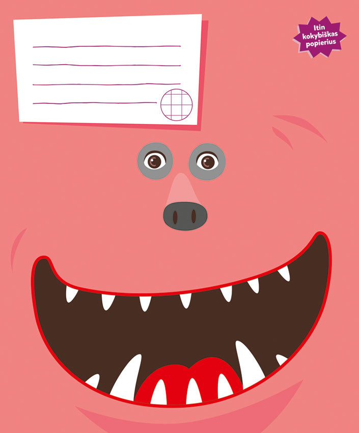 Sąsiuvinis MAMAISA, 2 kl.,12 l., langeliais