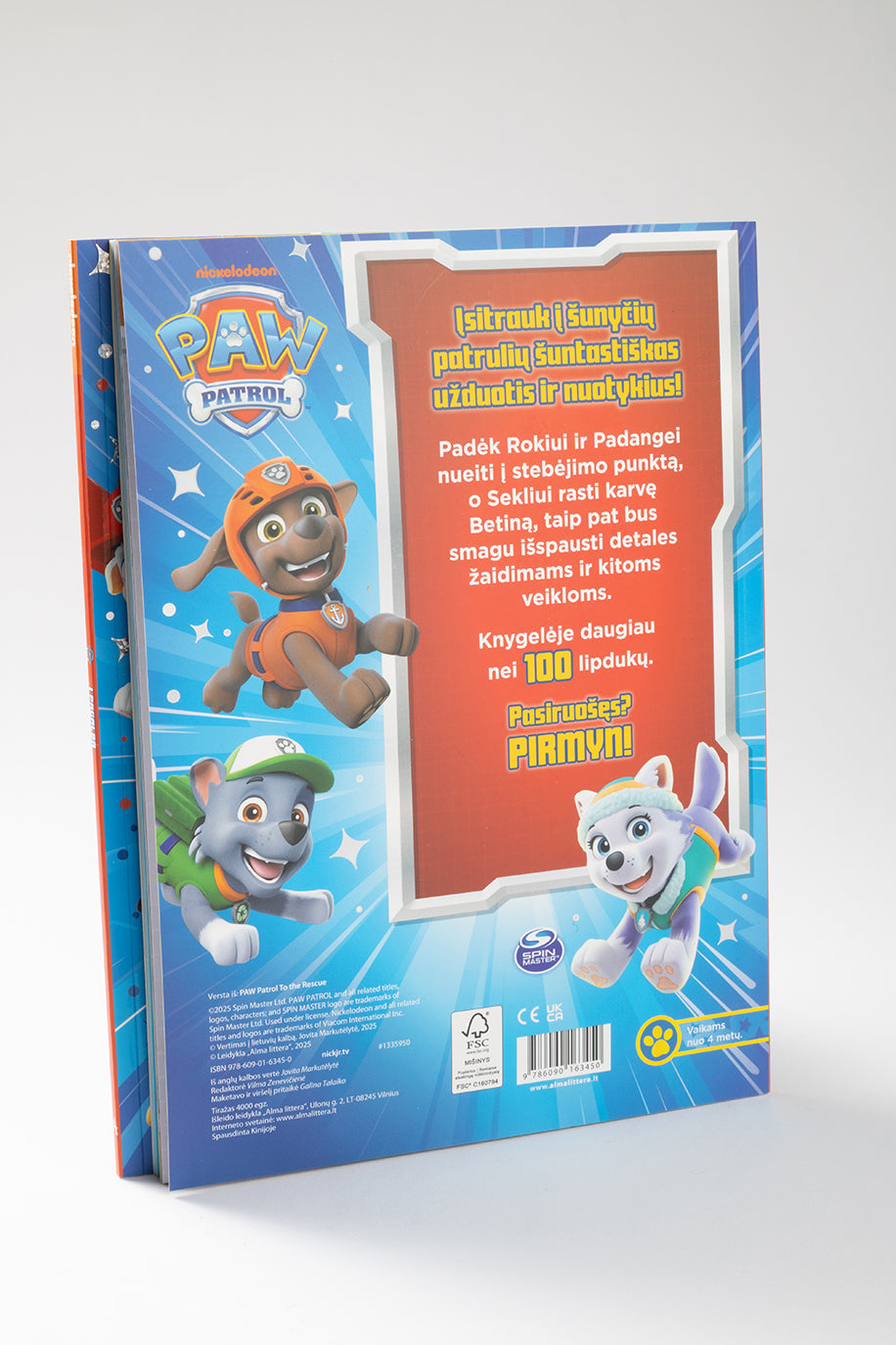 Šunyčiai patruliai. Į pagalbą! Lipdukai ir užduotys