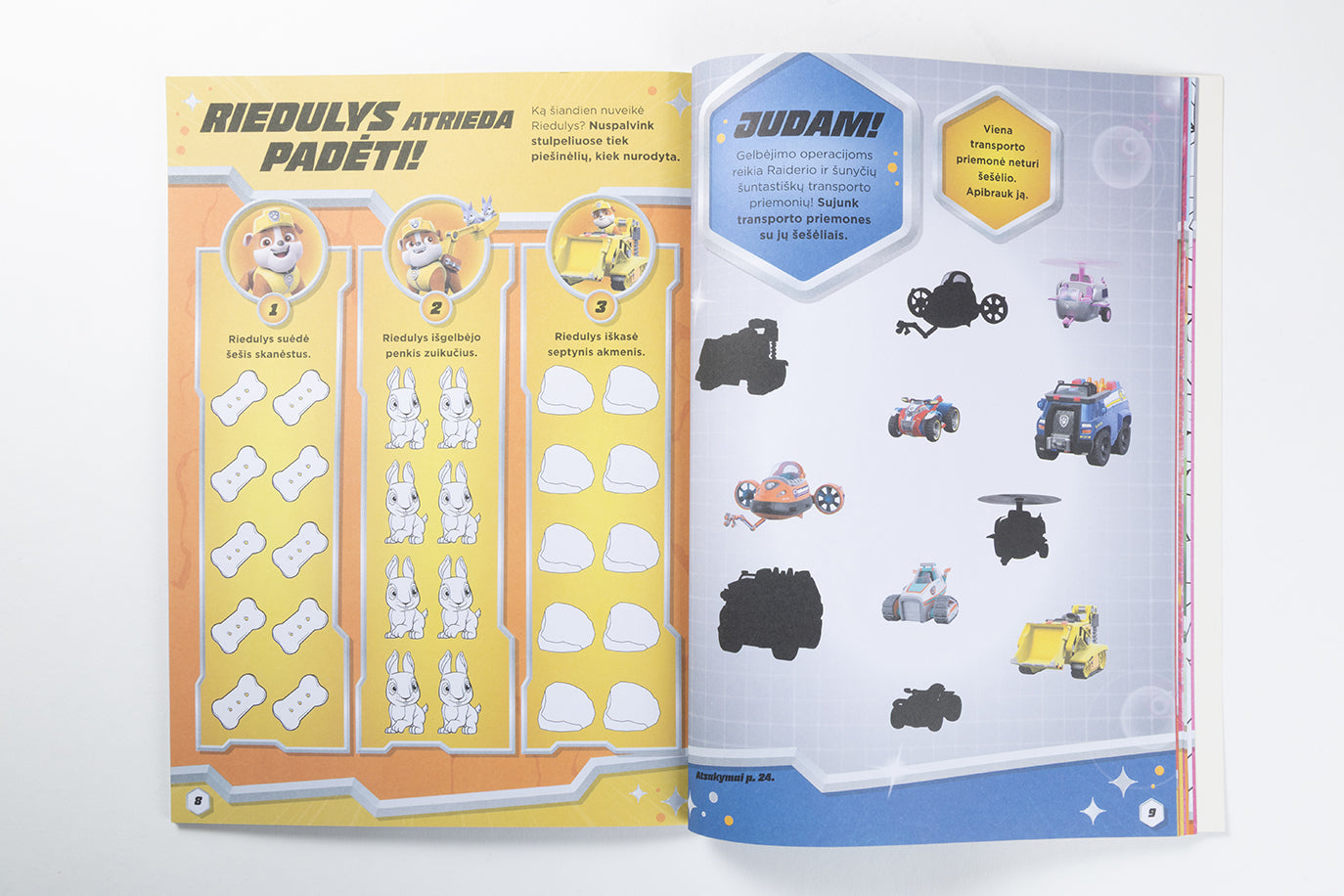 Šunyčiai patruliai. Į pagalbą! Lipdukai ir užduotys