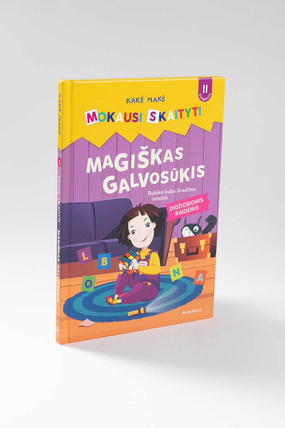Kakė Makė. Mokausi skaityti. Magiškas galvosūkis. Rubiko kubo išradimo istorija . Antras žingsnis