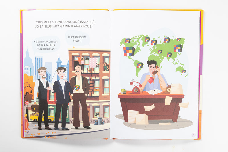 Kakė Makė. Mokausi skaityti. Magiškas galvosūkis. Rubiko kubo išradimo istorija . Antras žingsnis