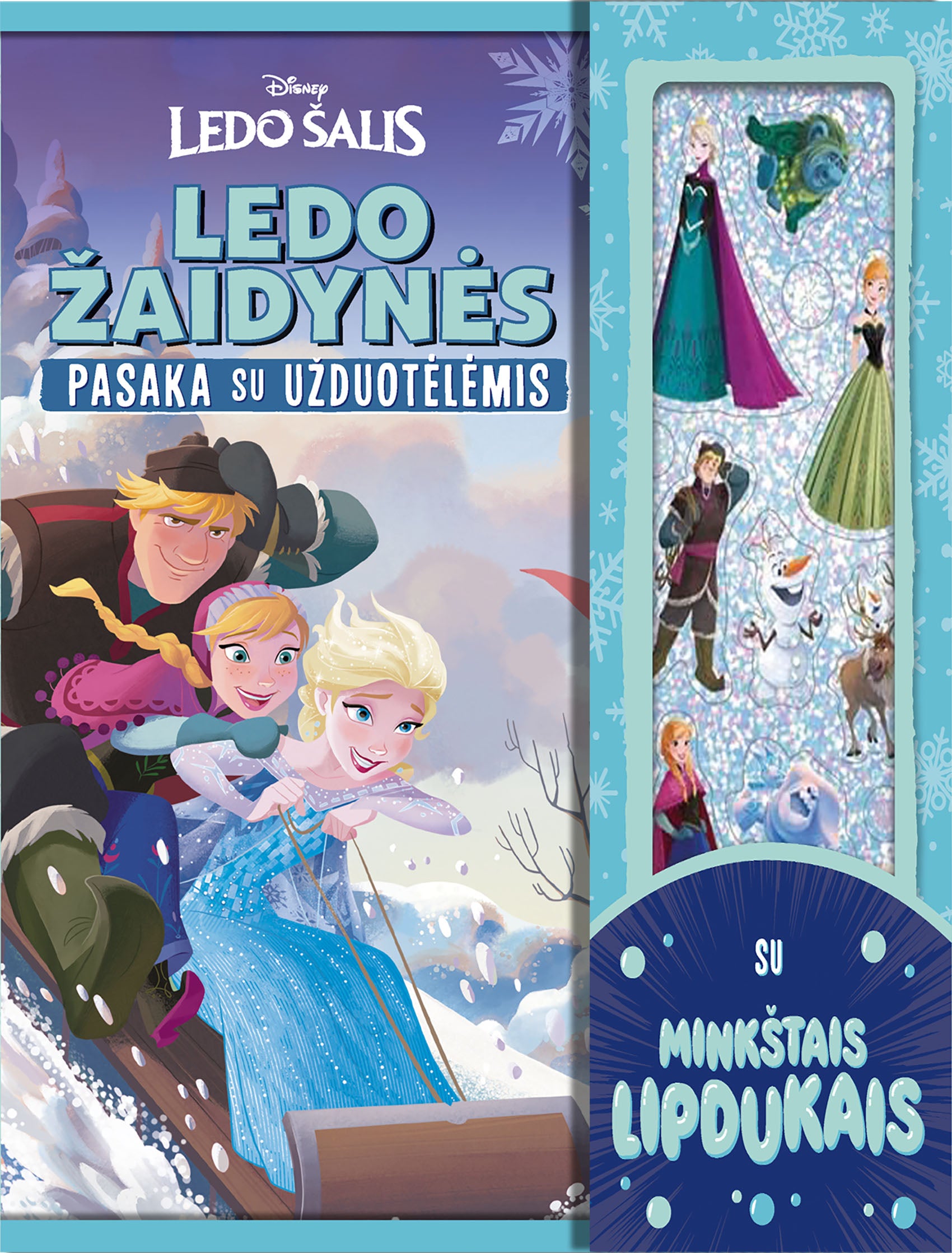 Ledo žaidynės. Pasaka su užduotėlėm ir iškiliais lipdukais