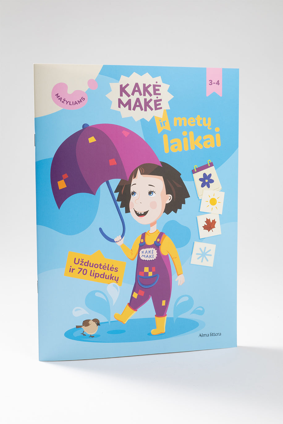 Kakė Makė ir metų laikai. Mažyliams. Užduotėlės ir 70 lipdukų
