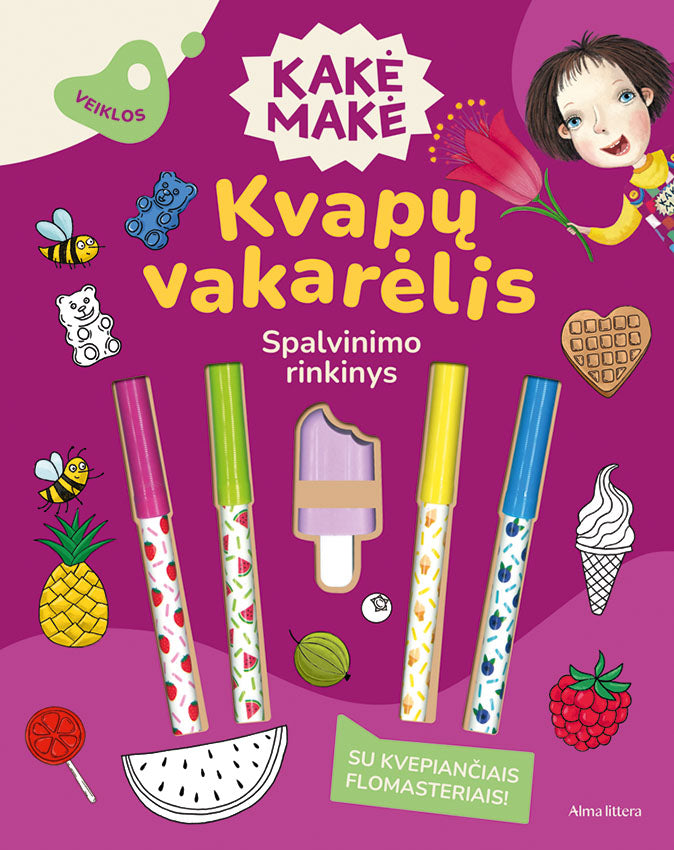 Kakė Makė. Kvapų vakarėlis. Spalvinimo rinkinys
